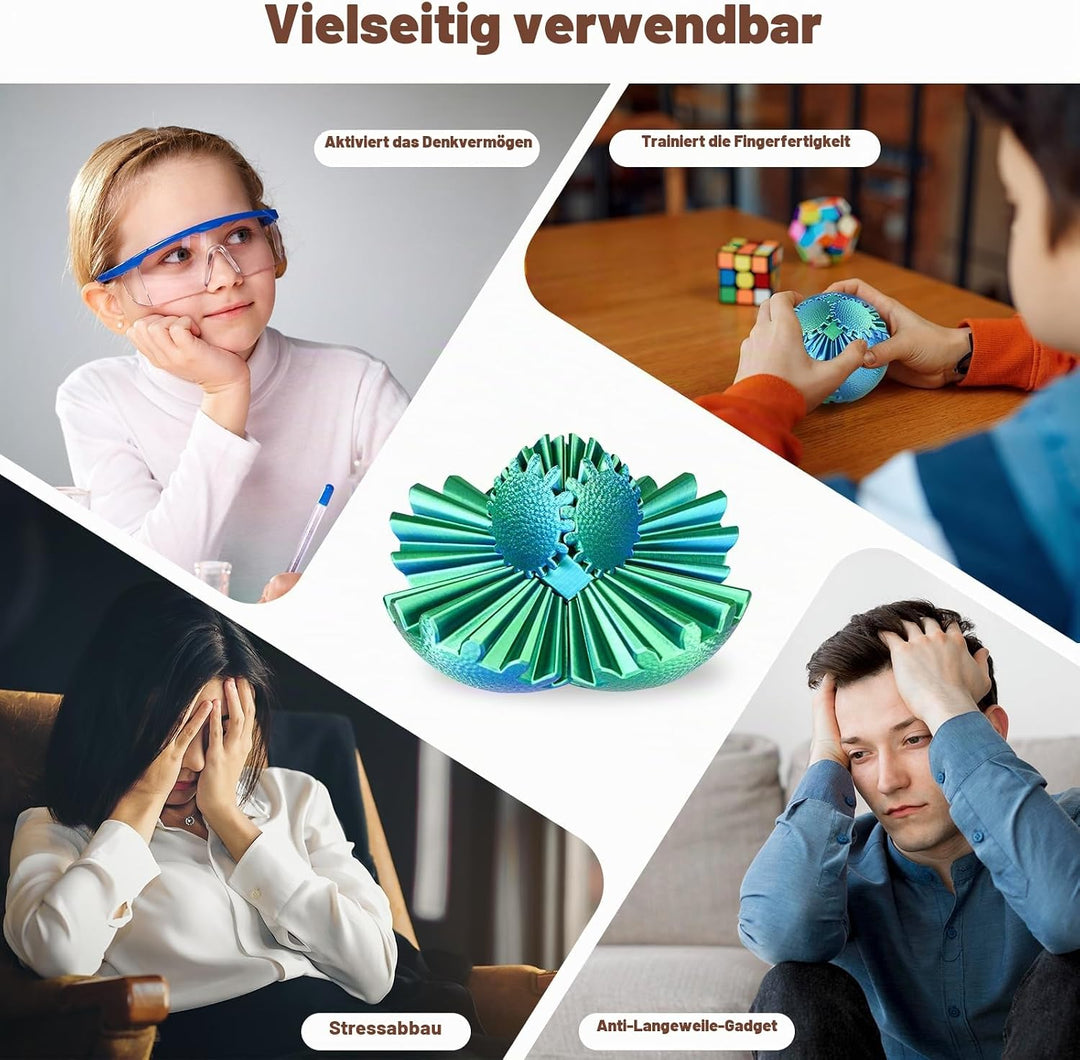 Gear Ball Fidget Spielzeug Steampunk Zahnrad Kugel Stressabbau Sensorisches Spielzeug autistische Ki