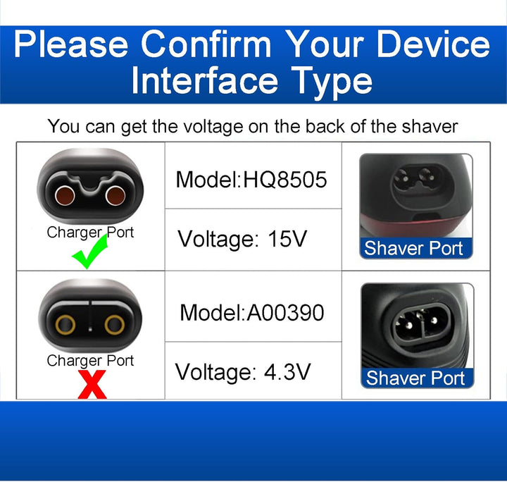 15V Rasierer Ladekabel Netzteil, Rasierer Netzteil Ladegerät, Kompatibel mit 3000 5000 7000 9000 S50