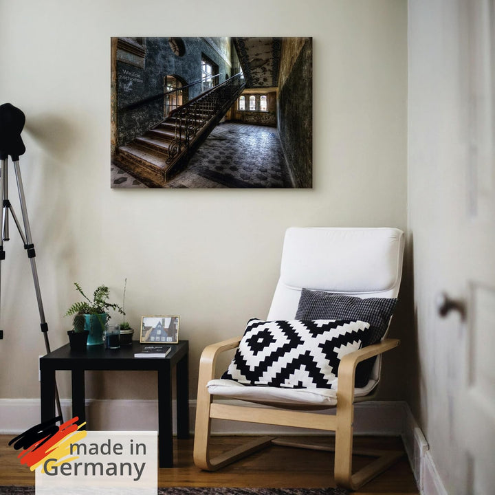ARTland Leinwandbilder Wandbild Bild auf Leinwand 80x60 cm Wanddeko Lost Places Ruinen Architektur G
