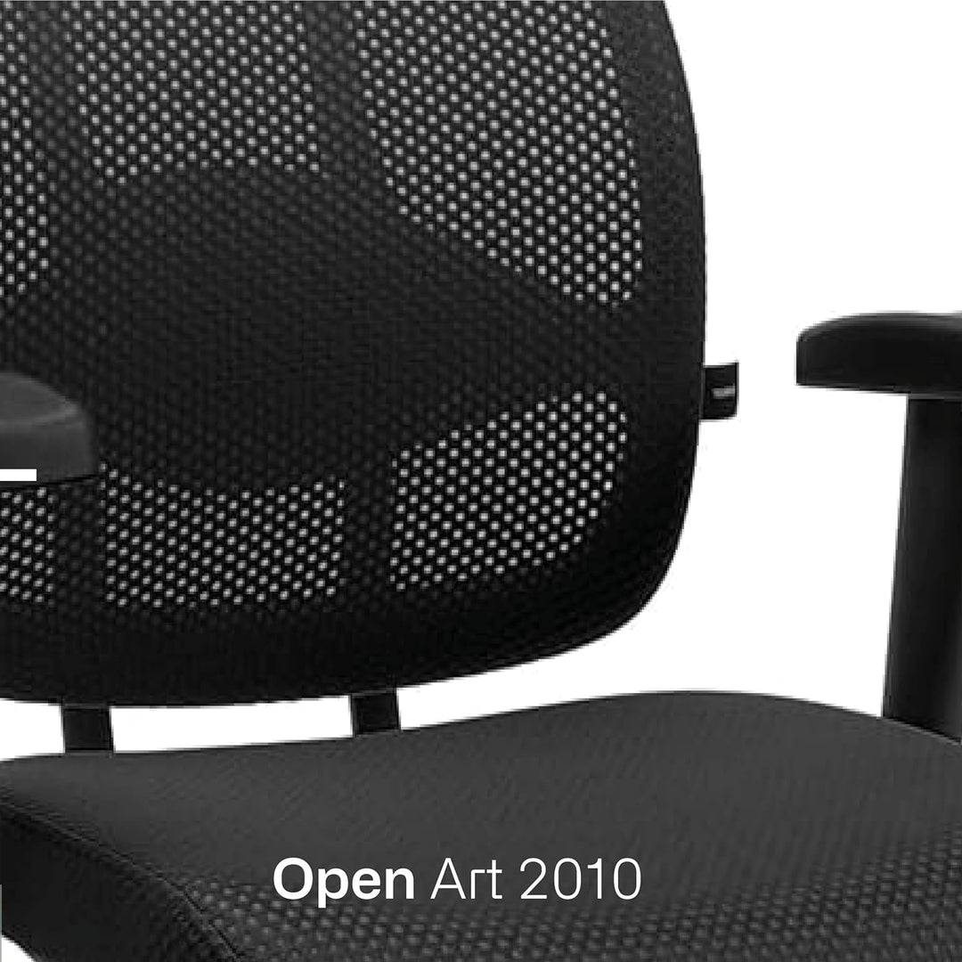 Topstar Bürostuhl Open Art 2010 inkl. höhenverstellbaren Armlehnen und Kopfstütze schwarz Schwarz mo