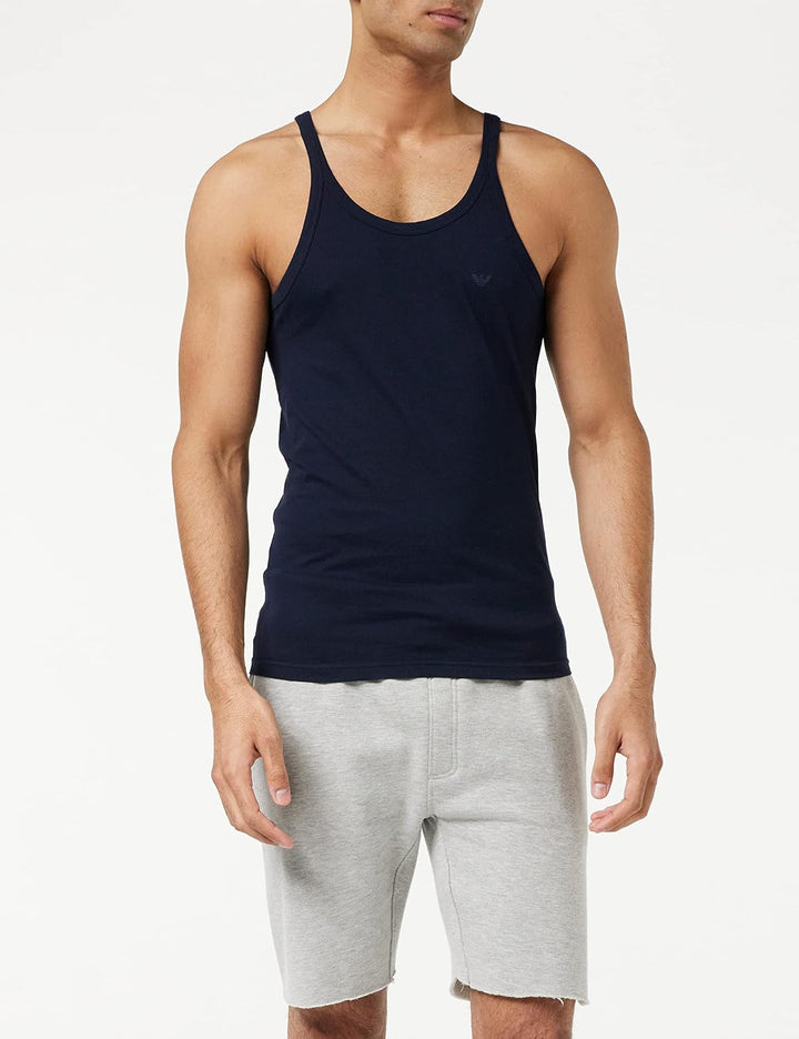 Emporio Armani Herren Schlafanzugoberteil (2er Pack), Schwarz, M S White/White, S White/White