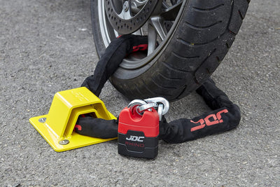 JDC Motorrad Bodenanker stark belastbarer gehärteter Stahl - Sphere PRO - Gelb Gelb Sphere Pro, Gelb