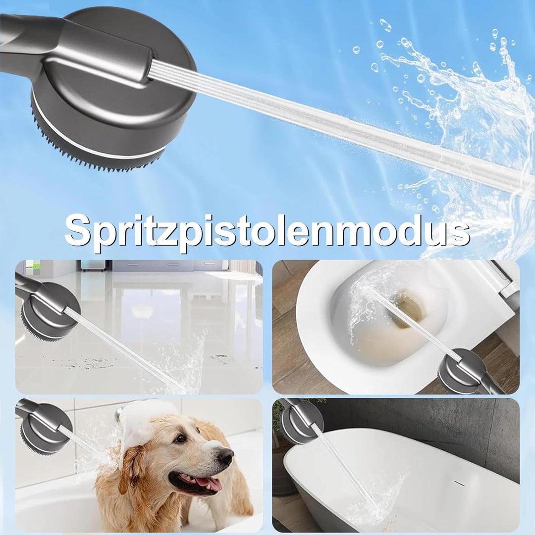 Duschkopf mit Schlauch und Halterung, Hochdruck Handbrause mit Filter gegen Kalk, Wassersparende Dus
