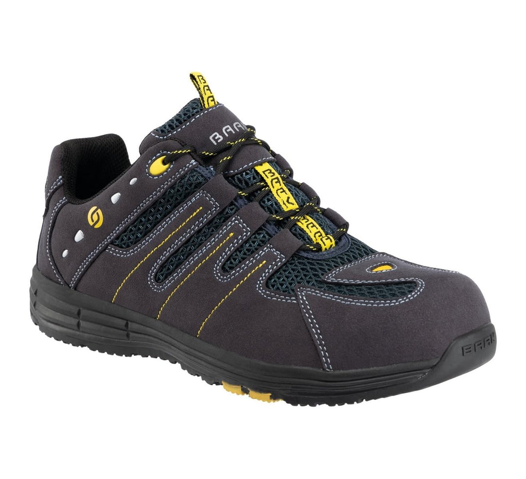 BAAK Sicherheitshalbschuhe S1P "Rick2" Go and Relax, 1 Stück, 39, blau/gelb, 71462 39 EU, 39 EU