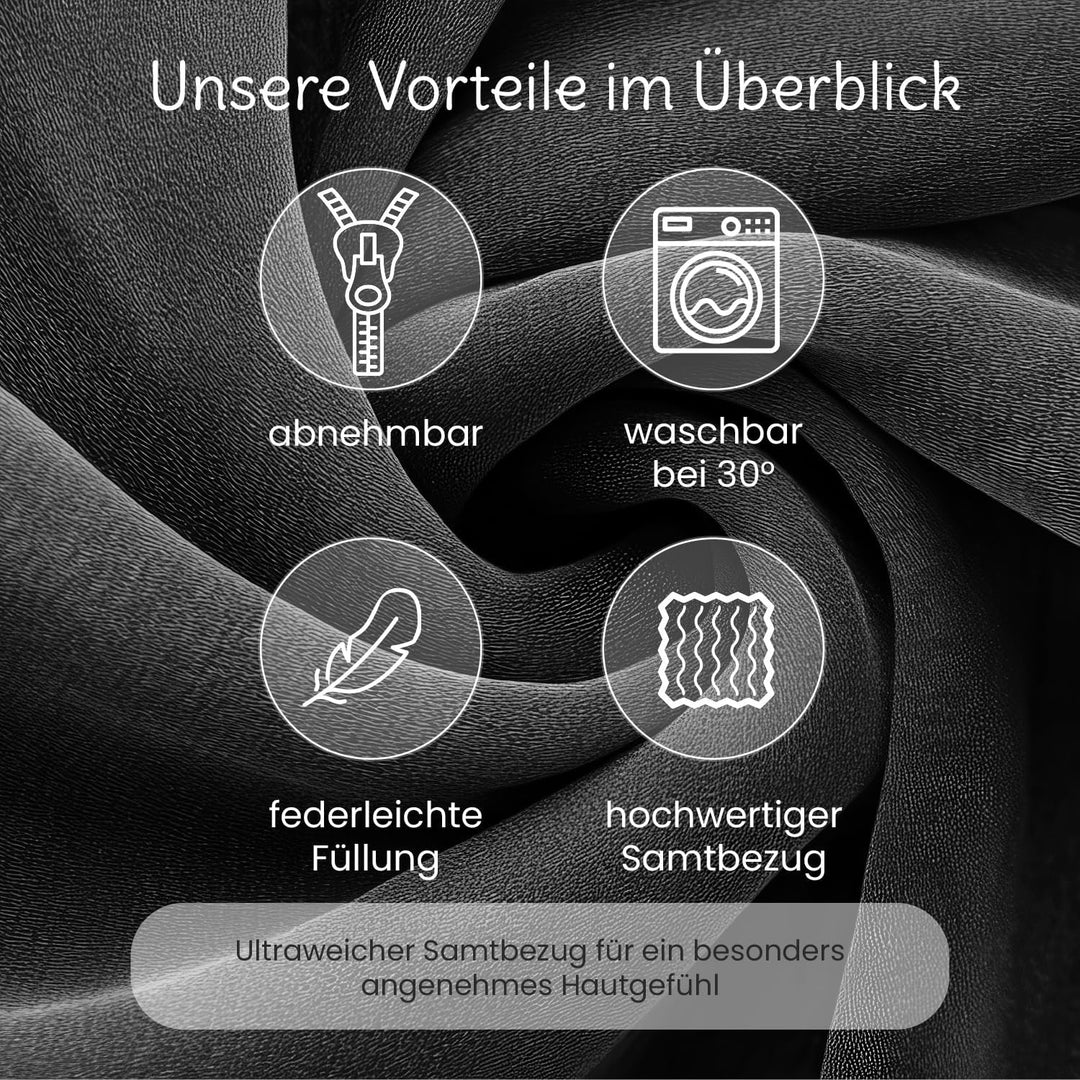 maxVitalis Schwangerschaftskissen in ergonomischer U Form, Stilkissen mit abnehmbarem und waschbarem