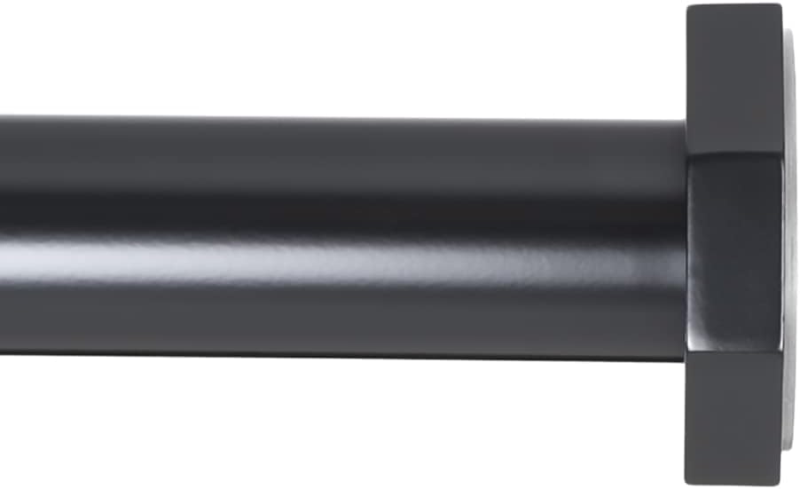 Ivilon Spannvorhangstange – Sechseckige Federspannstange für Fenster oder Dusche, 61 bis 91 cm, Schw