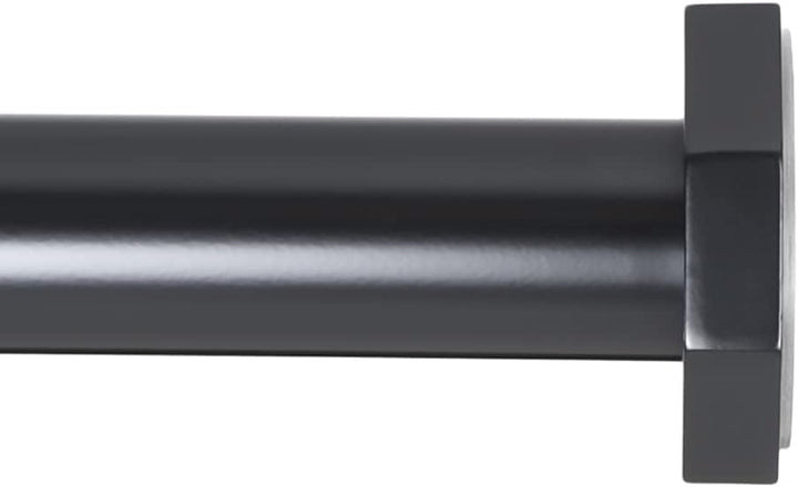 Ivilon Spannvorhangstange – Sechseckige Federspannstange für Fenster oder Dusche, 61 bis 91 cm, Schw