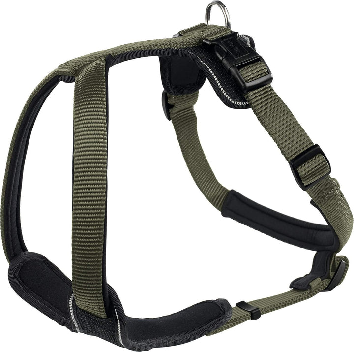 HUNTER NEOPREN Hundegeschirr, Nylon, gepolstert mit Neopren, XS 36 - 44 cm, oliv/schwarz oliv/schwar