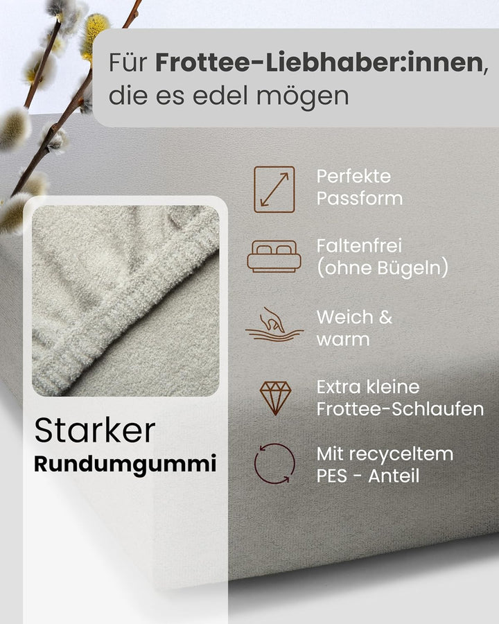 Formesse Bella Donna Edel Frottee Spannbetttuch Pistazie 120x190 - 130x220