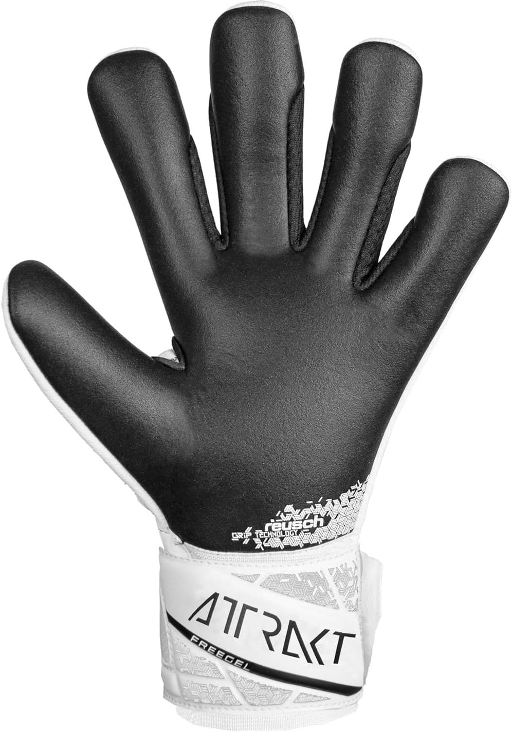 REUSCH Unisex Jugend Attrakt Freegel Silver Junior Torwarthandschuhe 5.5 1101 White/Black, 5.5 1101