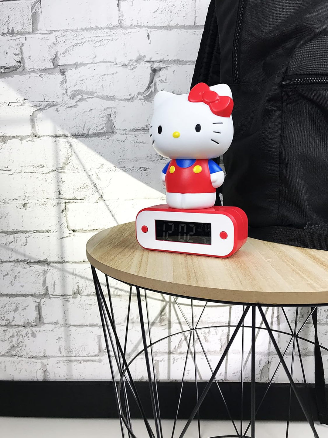 Teknofun Kitty Wecker mit 3D-Figur, beleuchtet Rot