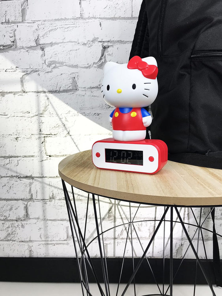 Teknofun Kitty Wecker mit 3D-Figur, beleuchtet Rot