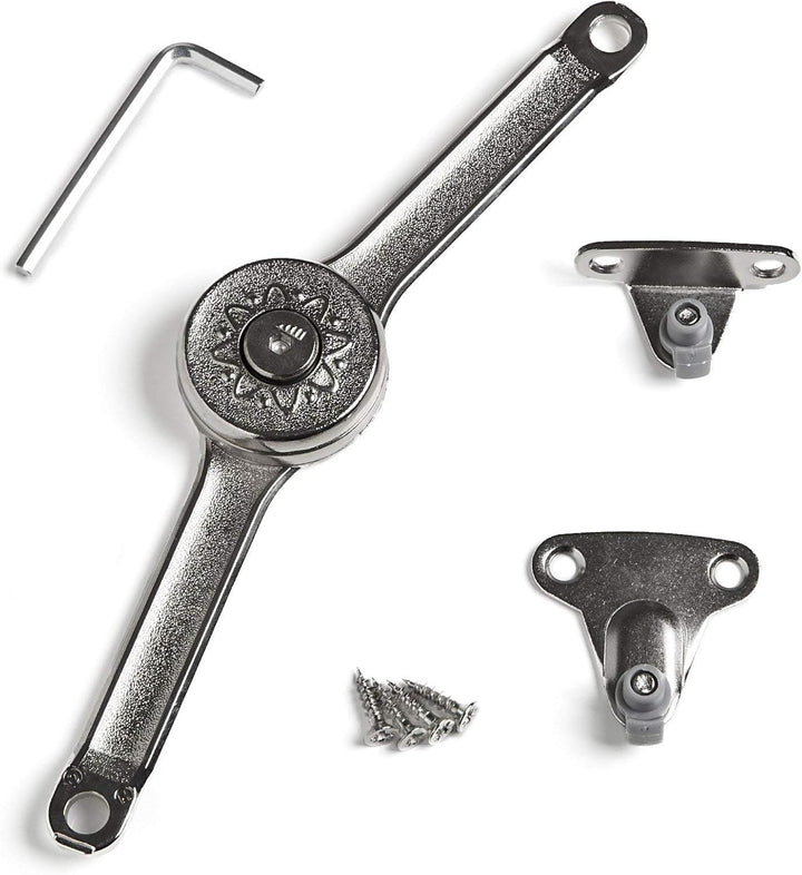 4 x SO-TECH® Klappenbeschlag 75-100° Truhenbeschlag Klappenhalter für Holz oder Alurahmen 4 Stück, 4