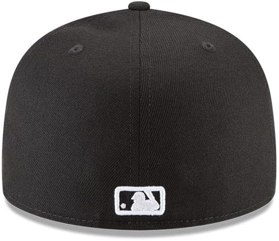 New Era 59Fifty Cap MLB NBA Basecap Baseball Basketball Fitted Kappe 54.9 cm Schwarz/Weiss, 54.9 cm