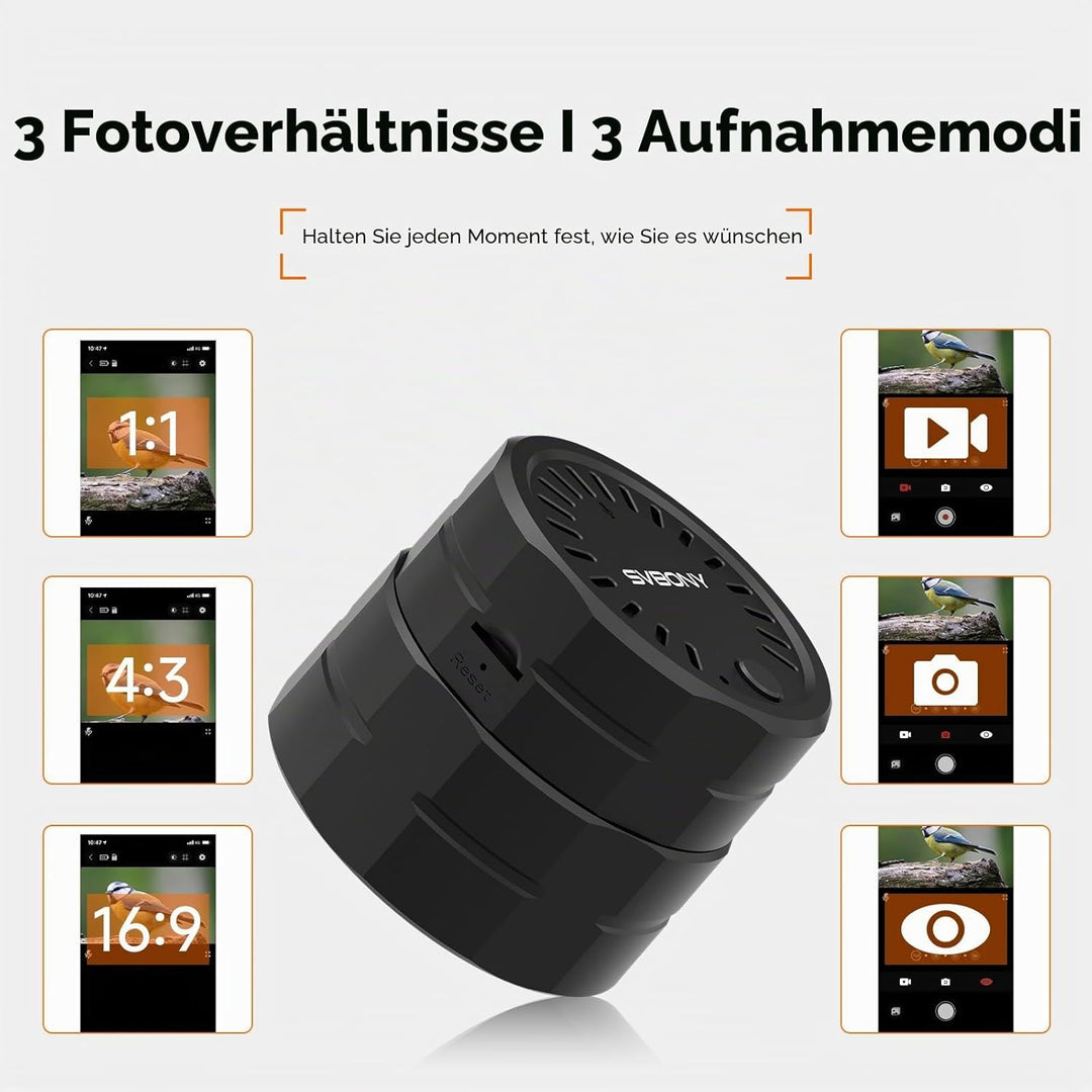 Svbony SC002 WiFi Spektiv Kamera, 2MP 1080P Wireless-Kamera mit 32GB TF-Karte, 10m Übertragung,Typ-C