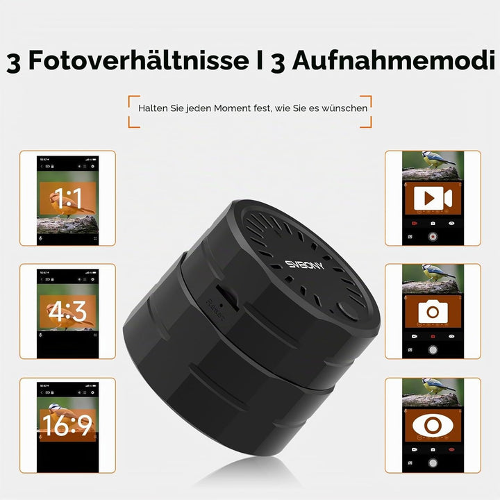 Svbony SC002 WiFi Spektiv Kamera, 2MP 1080P Wireless-Kamera mit 32GB TF-Karte, 10m Übertragung,Typ-C
