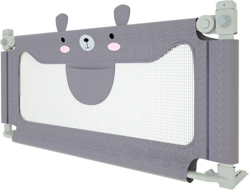 UISEBRT Kinder Bettgitter Bettschutzgitter 180cm - Bett rausfallschutz Kinder, Höhenverstellbar Kind