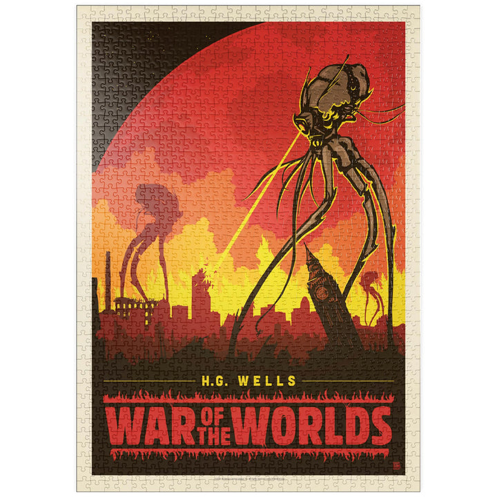 Krieg der Welten: H.G. Wells, Vintage Poster - Premium 1000 Teile Puzzle - MyPuzzle Sonderkollektion