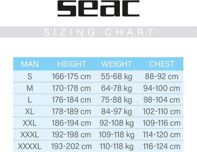 Seac Men's Look Man Neoprenshorty zum Schnorcheln XXL, XXL