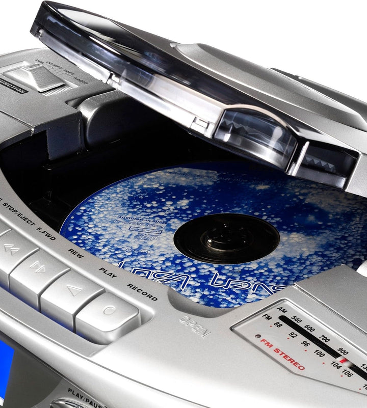 Karcher RR 510(N) - tragbares CD Radio (CD Player mit Kassette, FM Radio, Boombox, kleiner Kinder CD