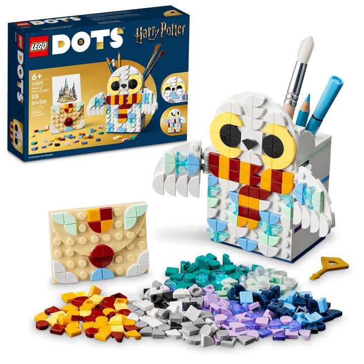 LEGO DOTS Hedwig Bleistifthalter 41809, Harry Potter Eule Schreibtisch Dekor, Back to School Supplie