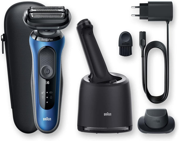 Braun Series 6 60-B7200cc+CCR Foil shaver Trimmer Black Blue