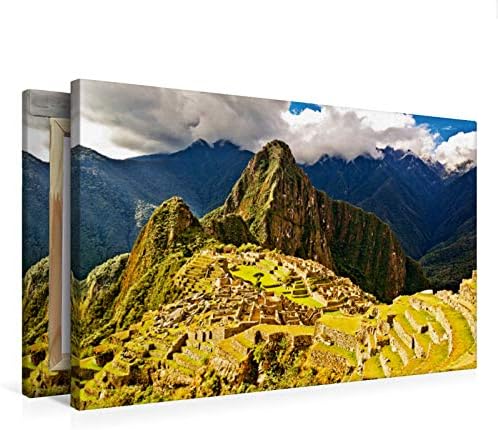 Premium Textil-Leinwand 75 x 50 cm Quer-Format Macchu Picchu | Wandbild, HD-Bild auf Keilrahmen, Fer