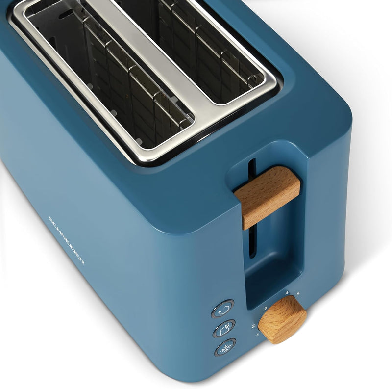 SCHNEIDER Fjord Line Toaster mit 870 Watt, 2-Schlitz-Toaster mit variabler Bräunungssteuerung in 6 S