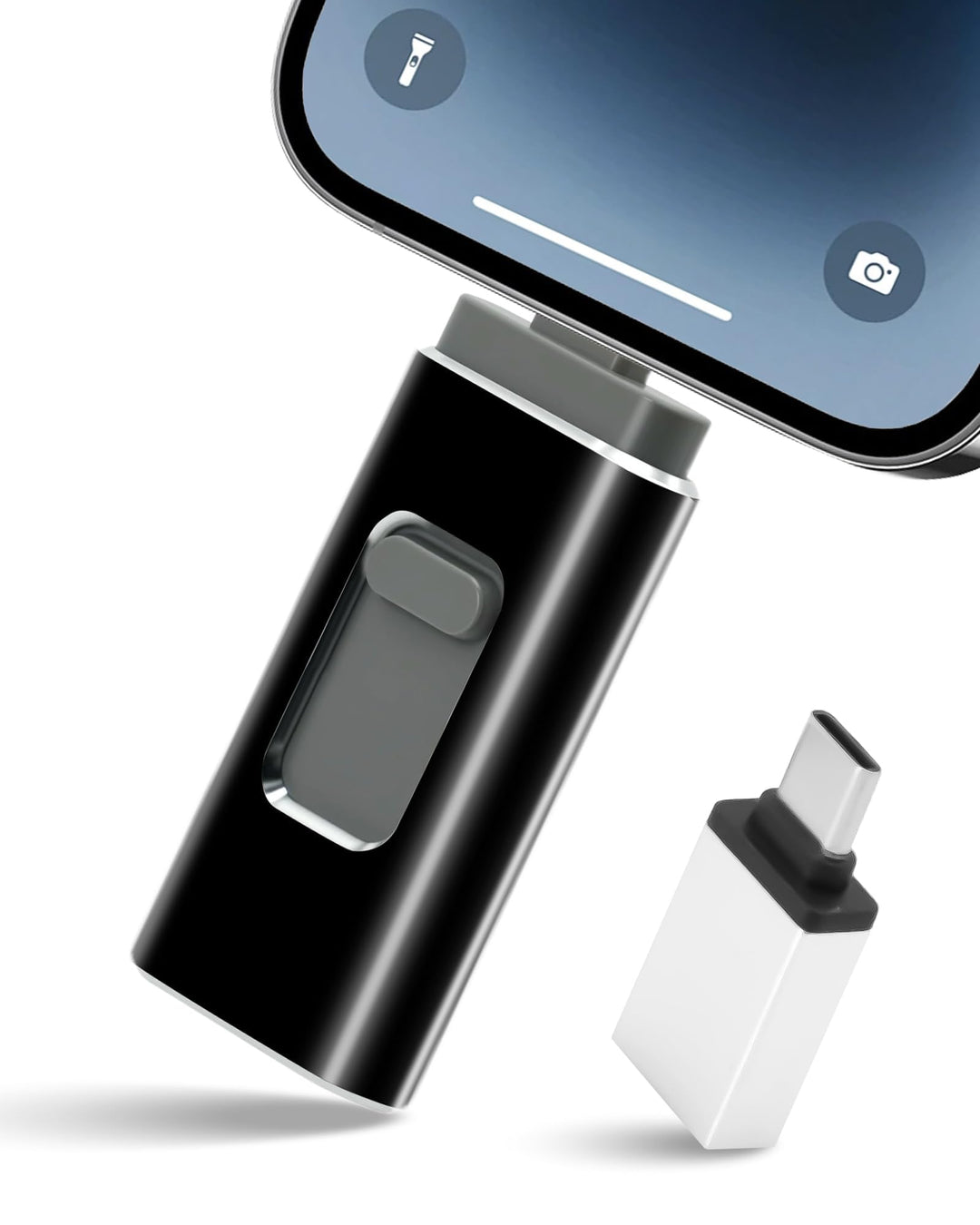 128GB Speicherstick mit 4-in-1 Schnittstellen, Multifunktionaler USB Flash Drive zur Datensicherung,