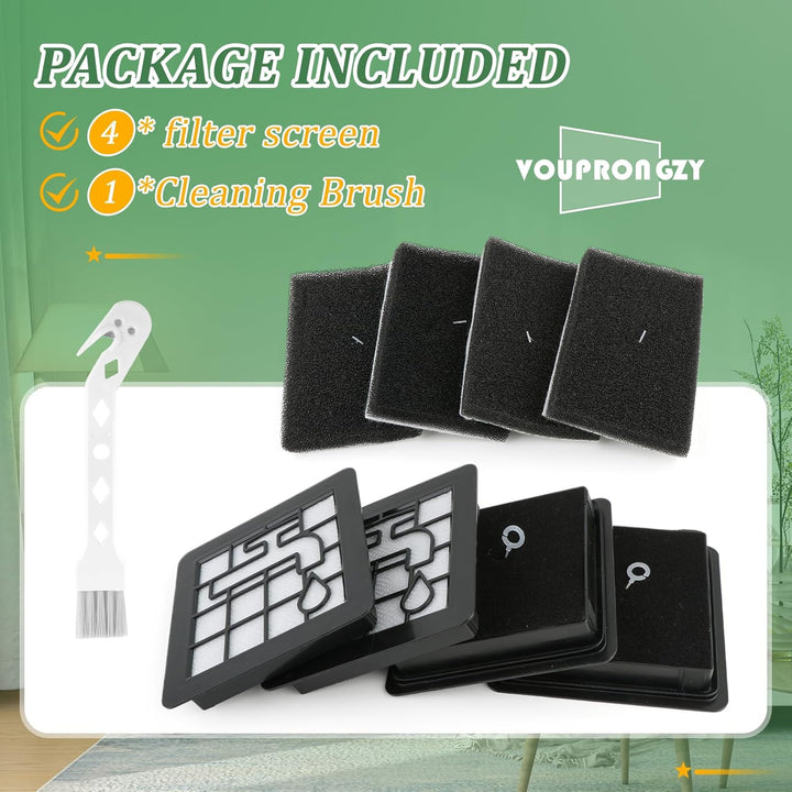 4 Stück XV1220/01 Filter für Philips Beutellose Staubsauger HEPA Filter Ersatz Set für Philips Staub