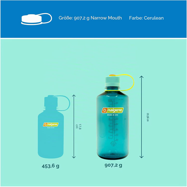 Nalgene Unisex – Erwachsene EH Sustain Trinkflasche, Cerulean, 1 L Cerulean Single, Cerulean Single