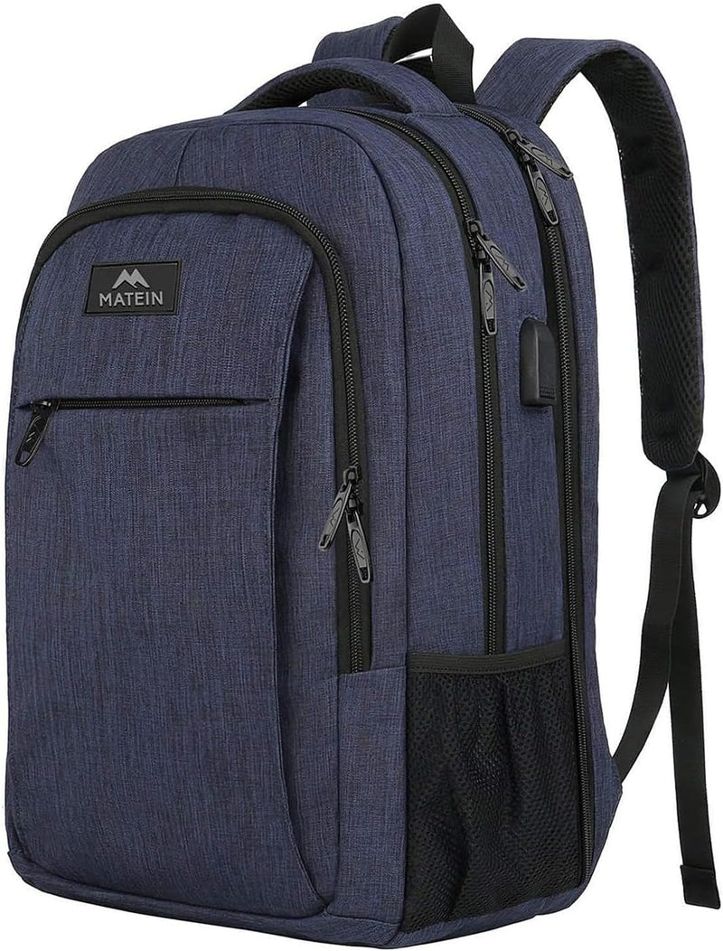 MATEIN Rucksack Herren Grosse 17,3 Zoll, Computer Arbeitsrucksack mit Laptopfach USB-Ladeanschluss S