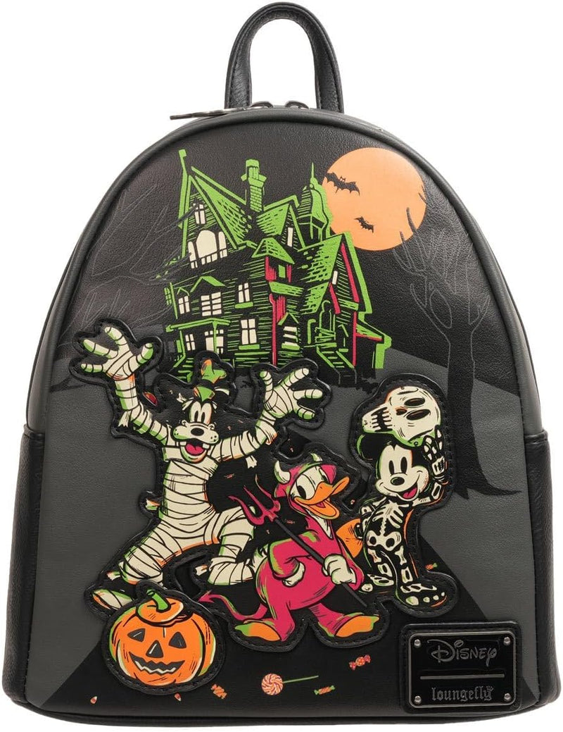 Disney 100 Halloween Trick or Treaters Mini-Rucksack, leuchtet im Dunkeln – Entertainment Earth Excl