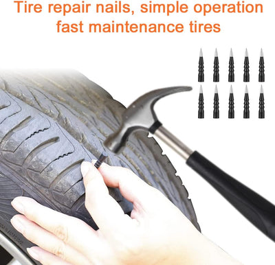 Reifen Reparatur Set Reifenreparaturset 120tlg Auto Reifen Reparaturset, mit Reifendruckmesser, Hand