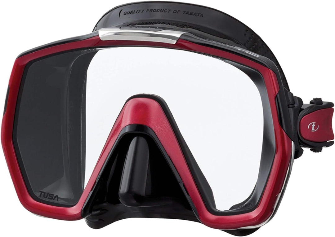 Taucherbrille Tusa Freedom HD - einglas tauchmaske schnorchelmaske erwachsene profi (M-1001) Metalli