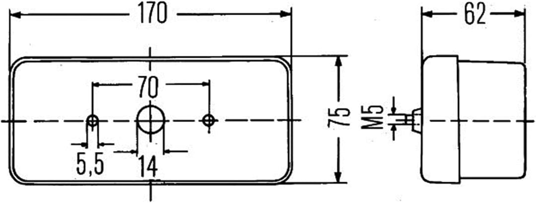 HELLA - Blinkleuchte - Halogen - 12V - Anbau/geschraubt - Stecker: Flachstecker - links/rechts - Men