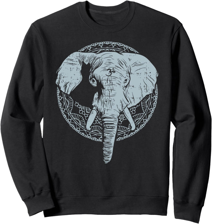 Yoga und Meditation Hamsa Hand Ganesha Elefant Sweatshirt