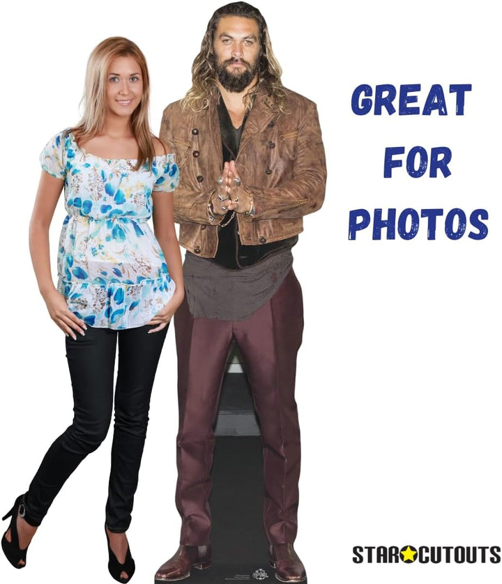 STAR CUTOUTS Jason Momoa Aussparung mit Mini-Tischplatte, Pappe, Mehrfarbig, Lifesize