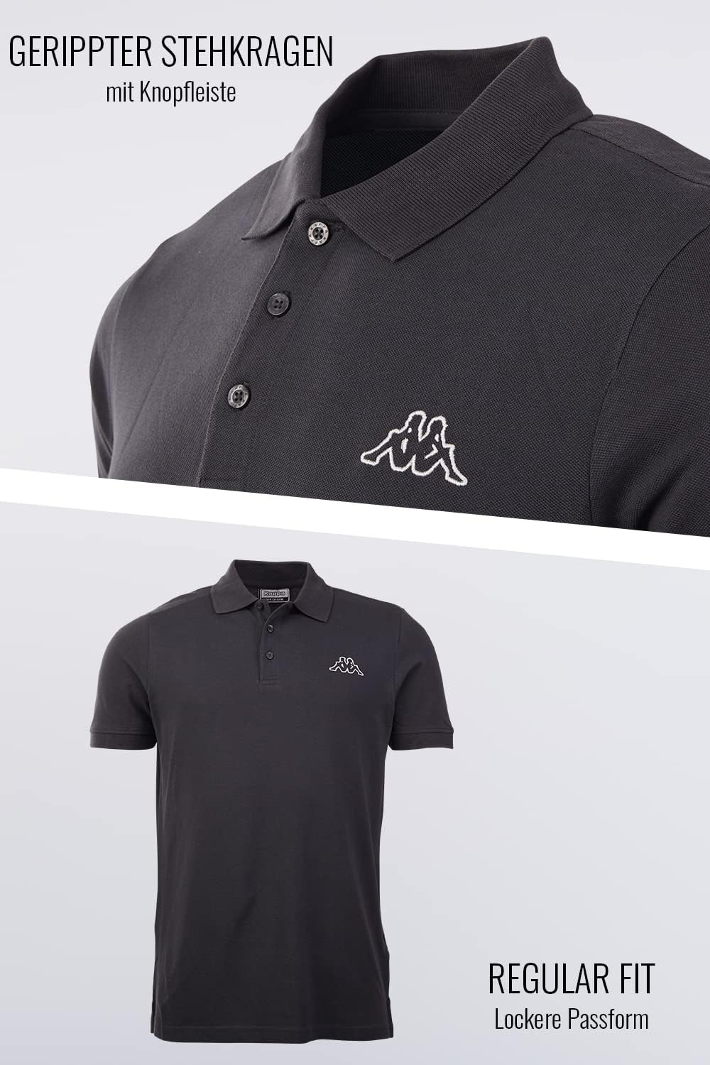 Kappa Herren Polo Shirt VENIST im 2er Pack in M - 5XL | Polo-Hemd mit Logodruck | Basic Poloshirts f