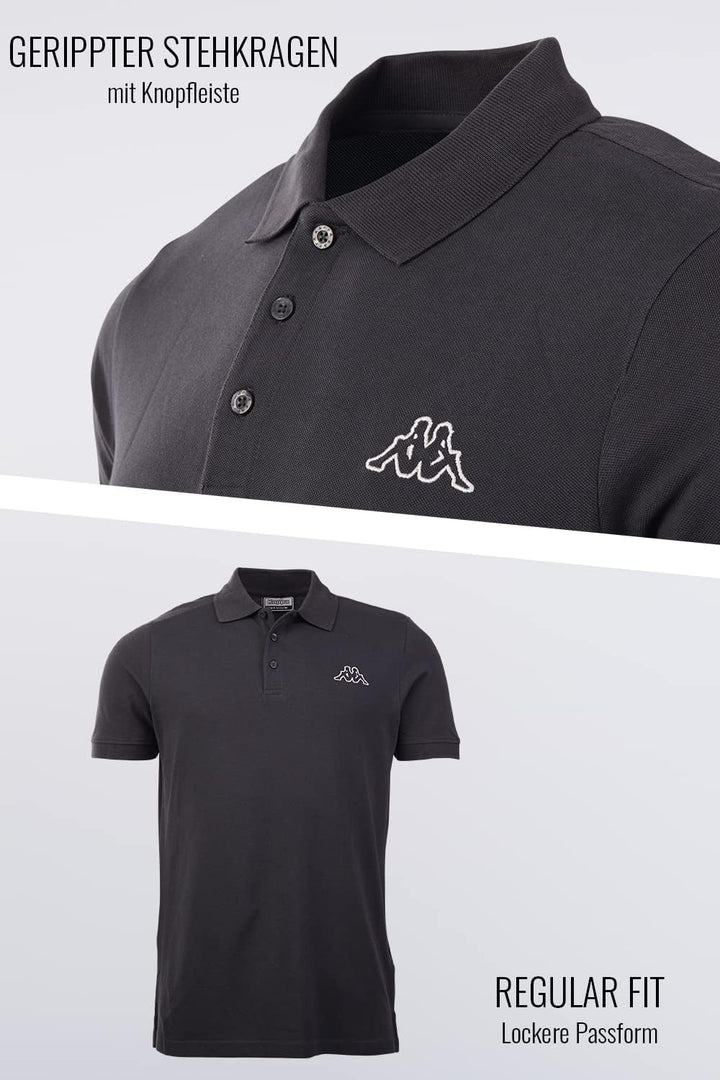 Kappa Herren Polo Shirt VENIST im 2er Pack in M - 5XL | Polo-Hemd mit Logodruck | Basic Poloshirts f