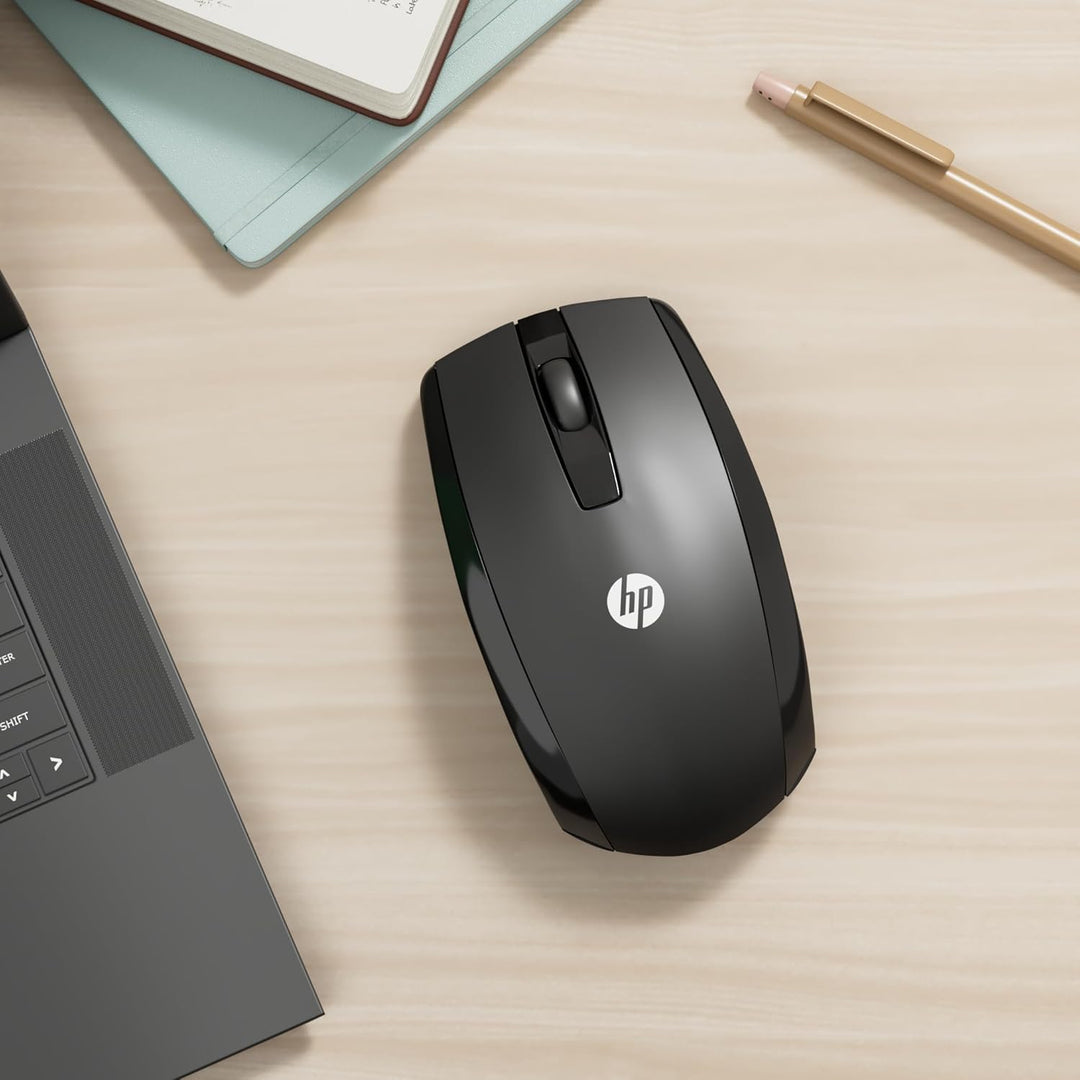 HP X500 Kabelgebundene Maus USB schwarz – 1000 dpi optischer Sensor, 3 Tasten mit Scrollrad, ergonom
