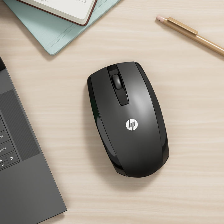 HP X500 Kabelgebundene Maus USB schwarz – 1000 dpi optischer Sensor, 3 Tasten mit Scrollrad, ergonom