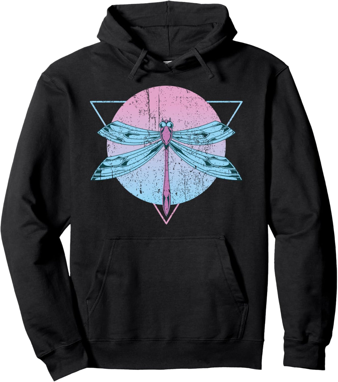 90er Vaporwave Aesthetics Insekt Synthwave Libelle Pullover Hoodie