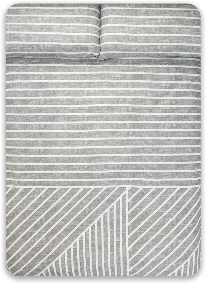 COTTON ARTean Bettwäsche-Set Torreta, 90 x 190/200 cm, hypoallergen. Cama 90 X 190/200 Grau, Cama 90