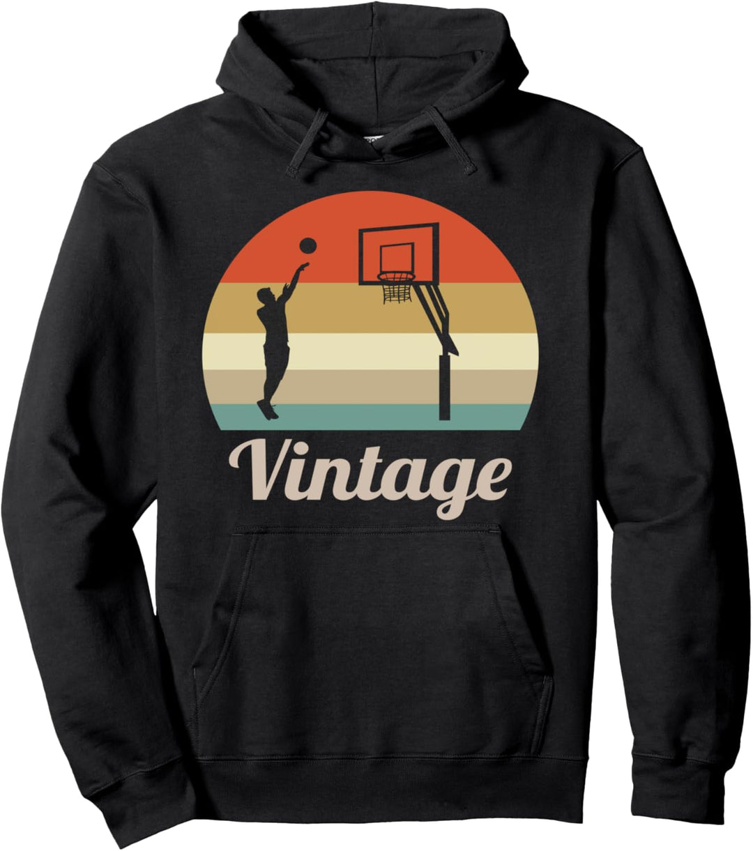 Basketball Spieler Basketballer Sport Vintage Retro Style Pullover Hoodie