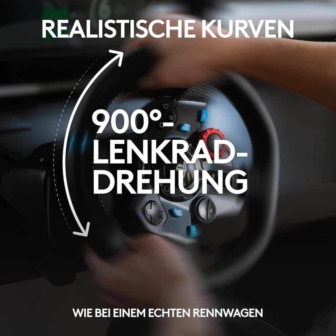 Logitech G29 Driving Force Gaming Rennlenkrad, Zweimotoriges Force Feedback, 900° Lenkbereich, Racin