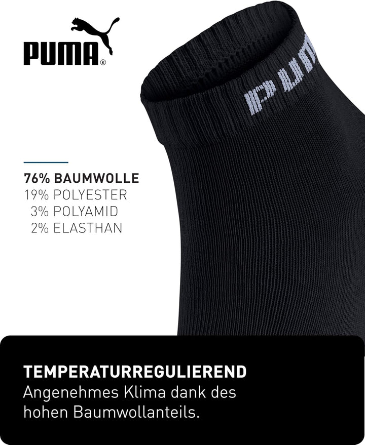 PUMA Quartersocken 18 Paar Pack Statement Edition - Damen und Herren, Navigate Peacoat