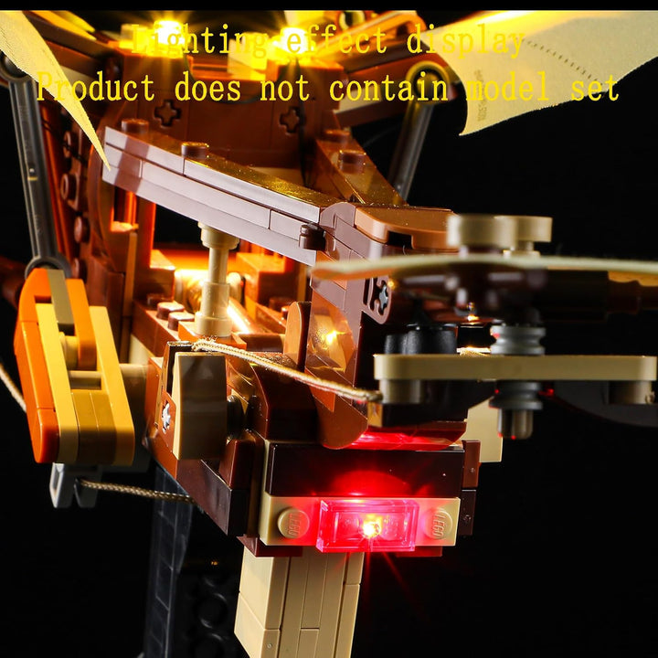 GEAMENT LED Licht-Set Kompatibel mit Lego Leonardo da Vincis Fluggerät Icons 10363 Bausteine Modell