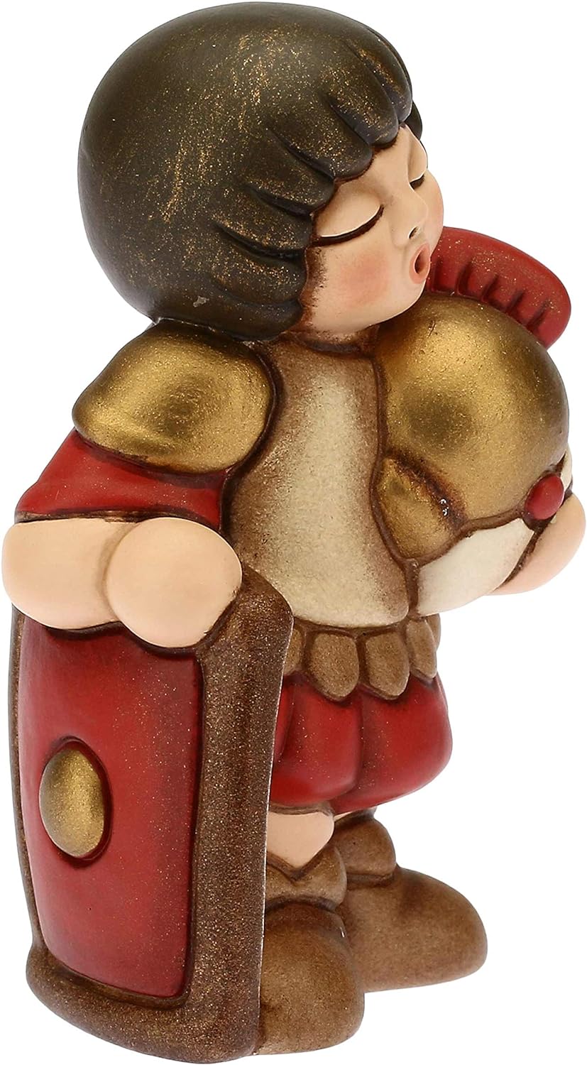 THUN - Soldat Rote Variante - Klassische Krippe - Keramik - 5x4x8 cm, Rot