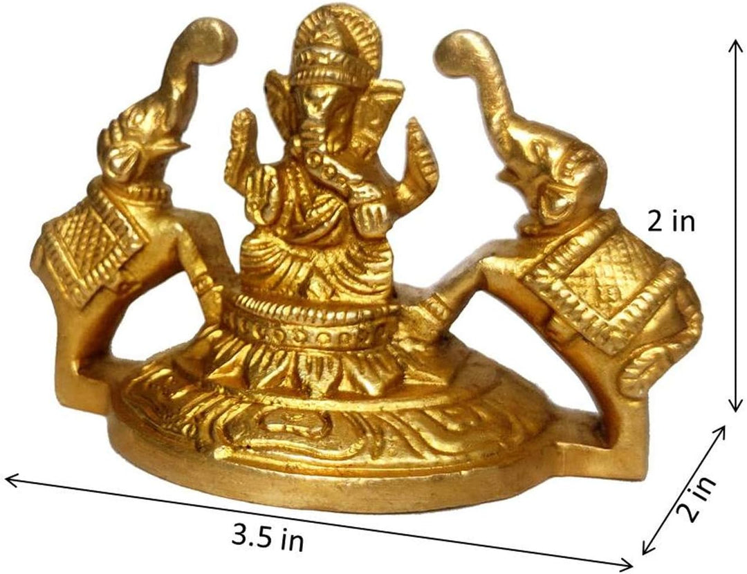 Purpledip Idol Gaja Ganesha: Sammlerstück Dekorstatue Ganapathi mit Elefanten (12243)